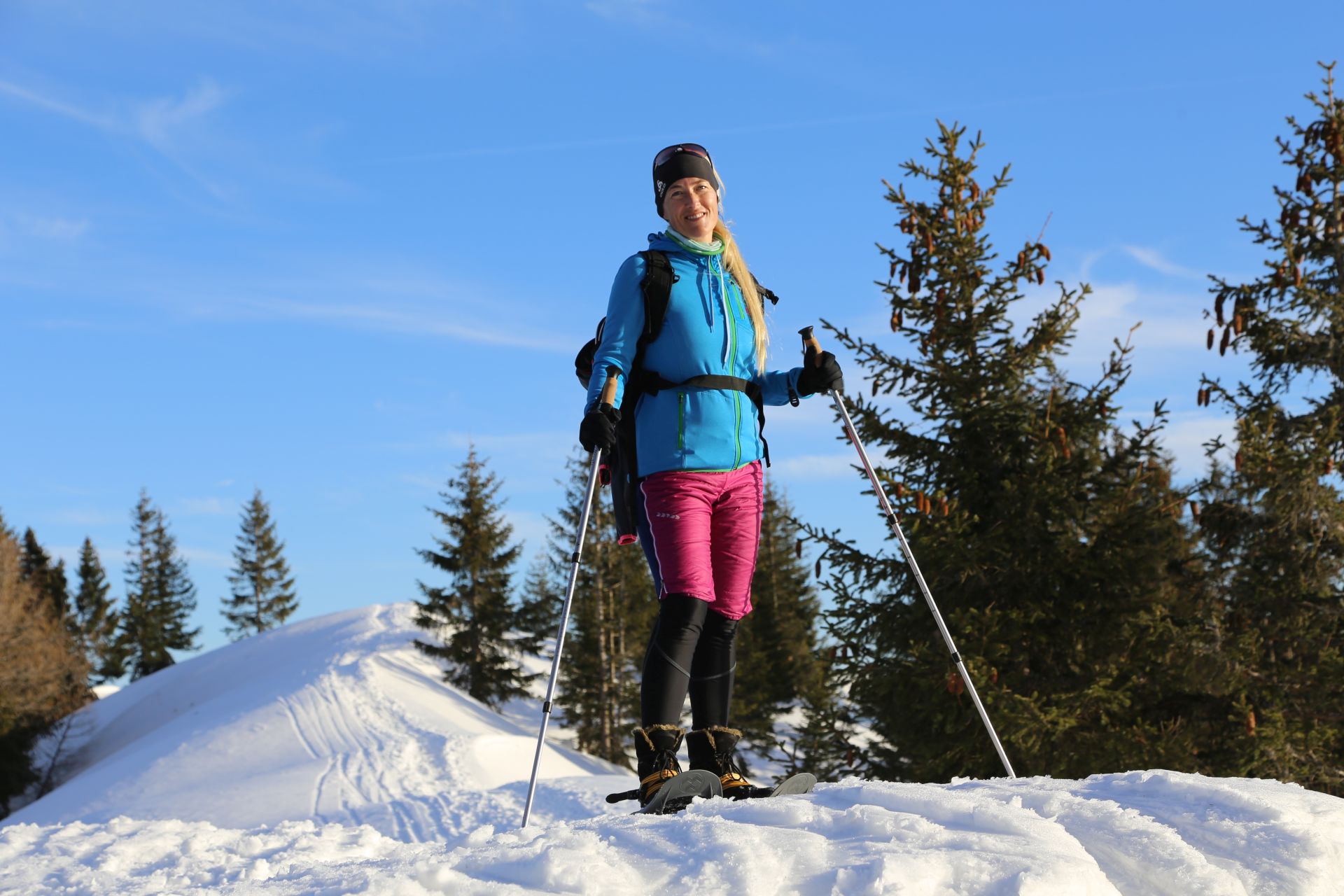 Erhebende Momente - Berglandschaft, Fährte, Fußspuren, Fußstapfen, Gemeindealpe, Landschaft, Natur, Panorama, Personen, Schnee, Schneeschuhwandern, Spuren, Trittspur, Winter, Winterlandschaft, Zellerrain - WEISSINGER Sofia - (Taschelbach, Josefsrotte, Niederösterreich, Österreich)