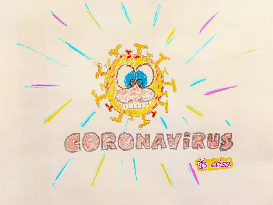 Nimm dir, was du brauchst. - Cartoon, Comic, Coronavirus, Covid, Covid-19, Karikatur, lustig, Virus - (Niederleis, Niederösterreich, Österreich)