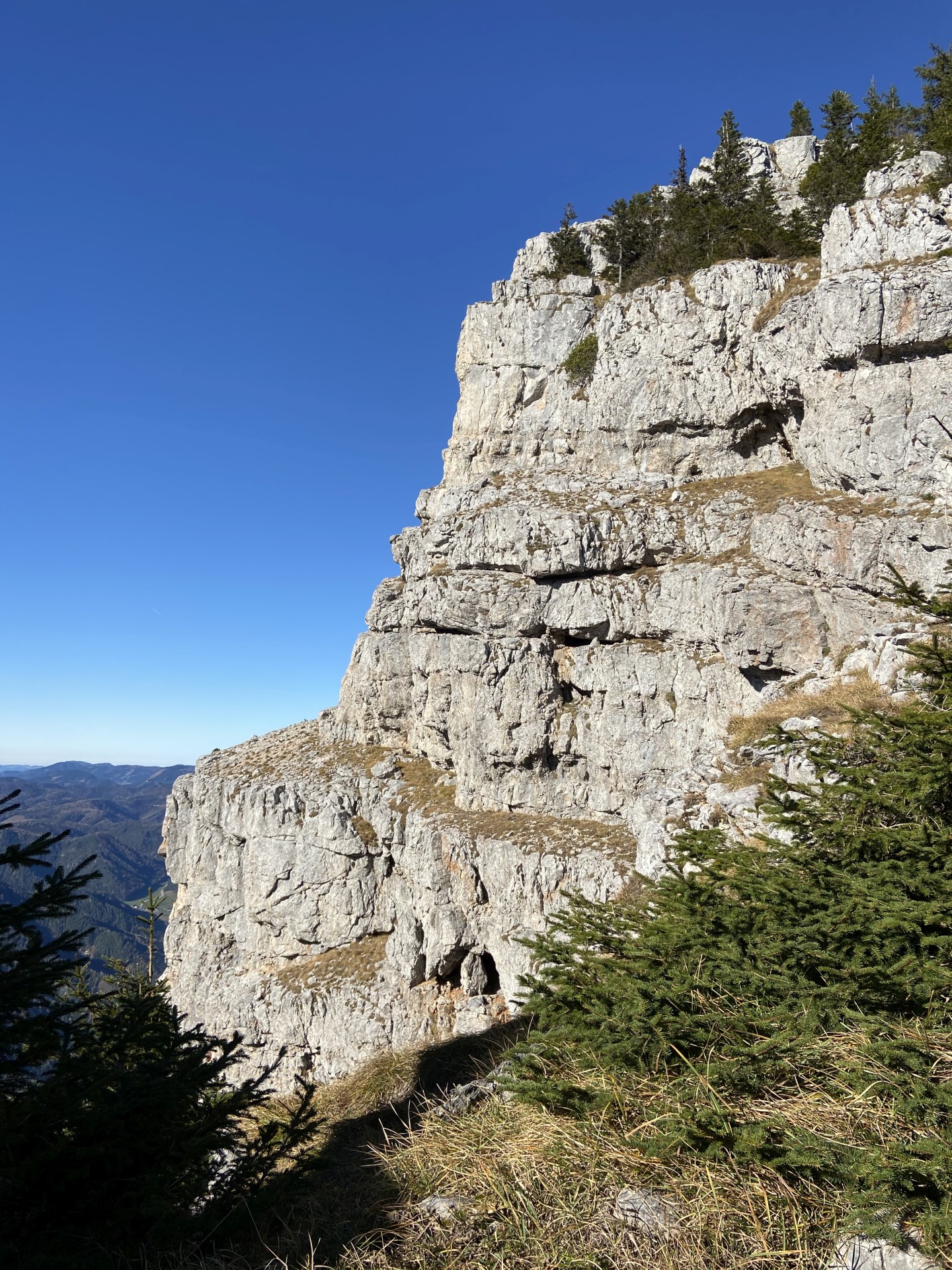 Der Gippel zeigt hier seine abweisende Schulter - Berg, Felsen, Felswand, Gebirge, Gippel, Himmel, Mürzsteger Alpen, Steilwand - (Gschaidl, Kernhof, Niederösterreich, Österreich)