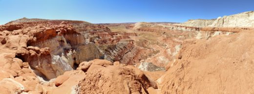 Imposante Landschaften egal wo wir auch sind - Aussicht, Farben, farbenfroh, Felsformationen, Felslandschaft, Fernsicht, Geologie, Gesteinsschichten, Grand Staircase Escalante National Monument, GSENM, Himmel, Landschaft, Natur, Panorama, Paria Rimrocks, Sandstein, Sandsteinformationen, Toadstool Hoodoos, Utah - (, , )